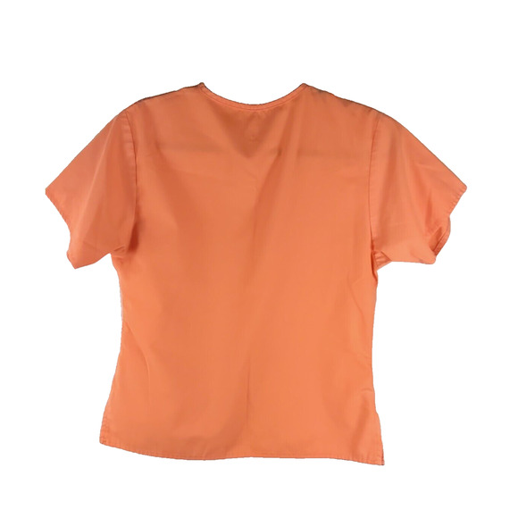 Wonder Wink Women's Scrub Top Size Small Orange Tangerine - Picture 3 of 7